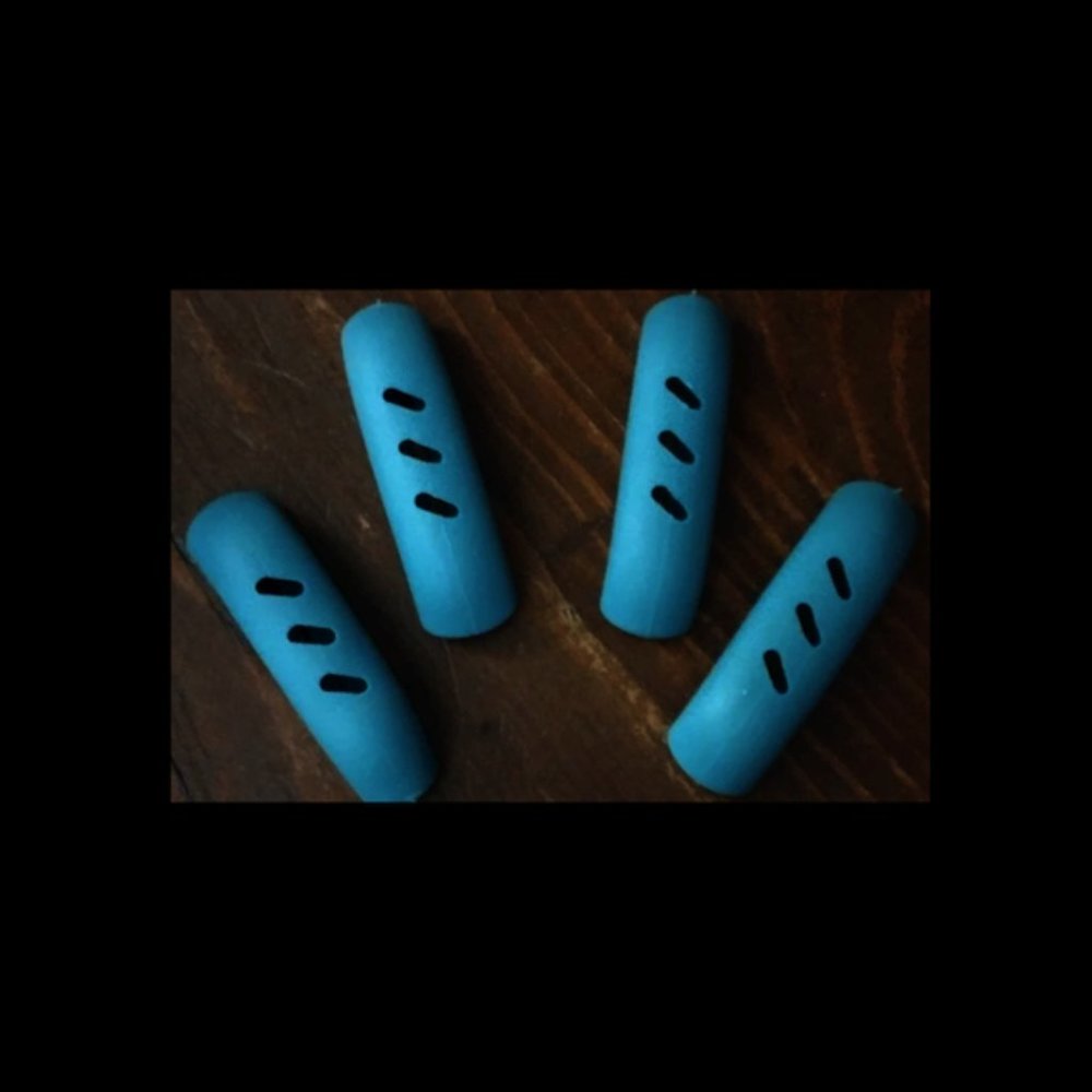 4 NEW Blue Green Teal Aqua Marine Silicone Pot and Lid Handle Cover Grips